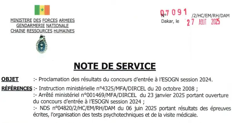 Les résultats du concours d’entrée à l’ESOGN session 2024 disponibles 2 540616468 1159692319515206 5317943954628900043 n
