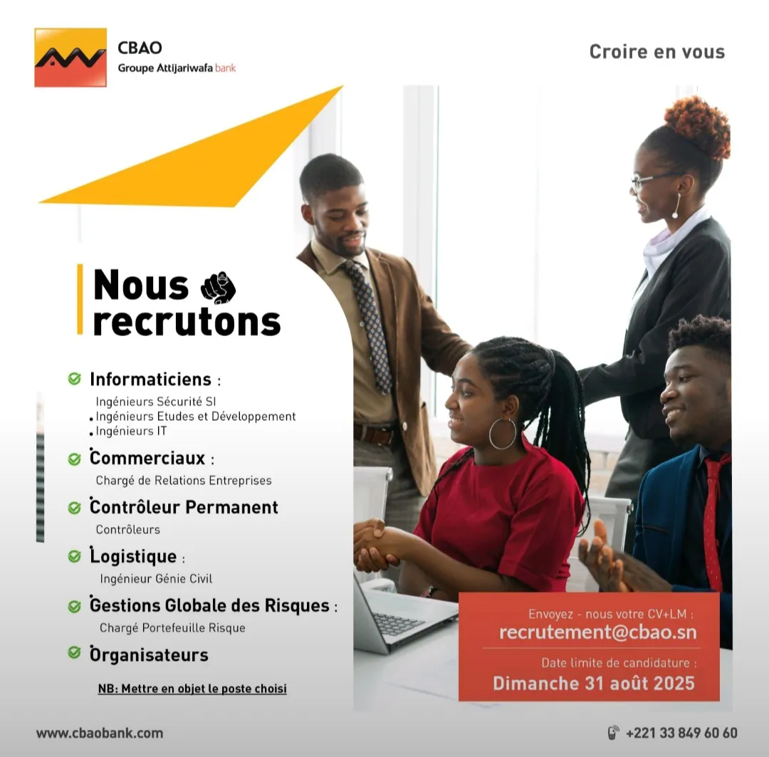 CBAO recrute plusieurs profils