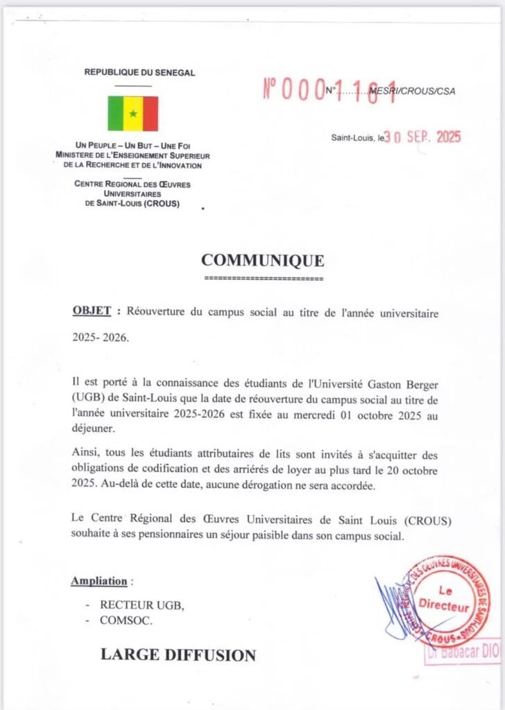 Réouverture du campus social pour l’année universitaire 2025-2026 2 1759247352760