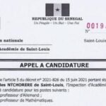 Avis appel a candidature recrutement dun professeur dAllemand et Mathematique