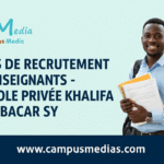 Avis de recrutement denseignants ecole prive Khalifa Ababacar Sy
