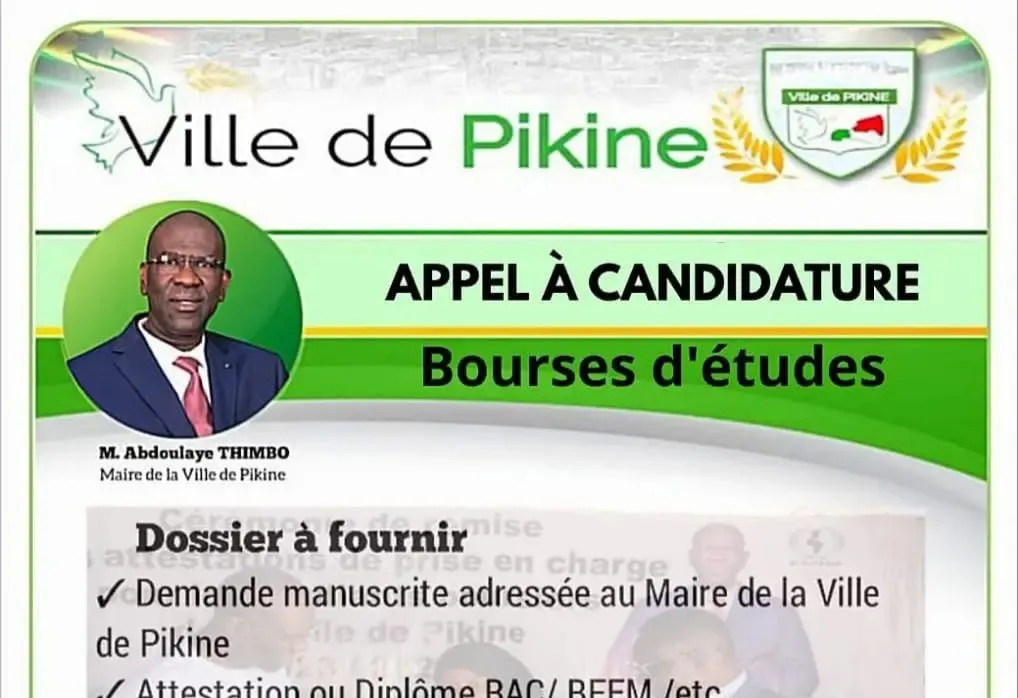 La mairie de la ville de Pikine offre des bourses detudes 2025 2026