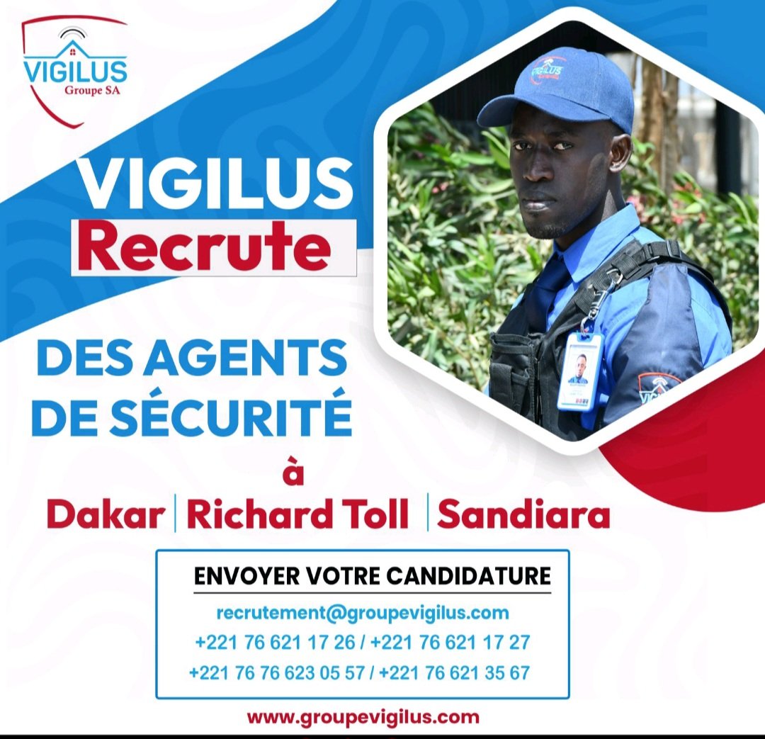 Vigilus Recrute des Agents de Securite