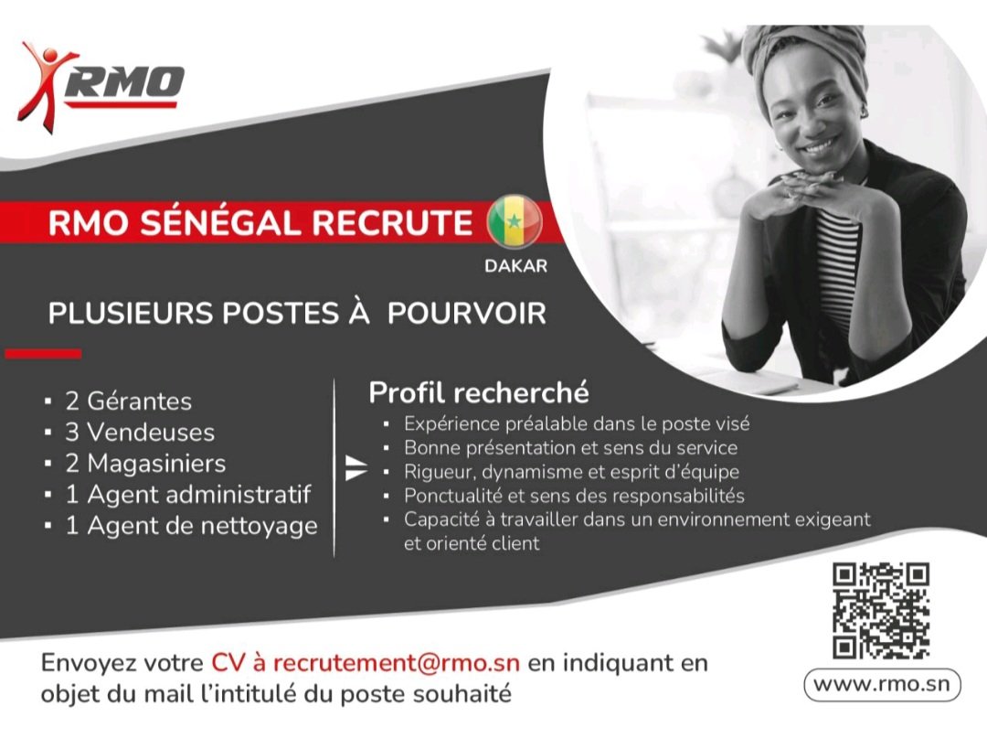 RMO Senegal lance une campagne de recrutement de 10 Profils
