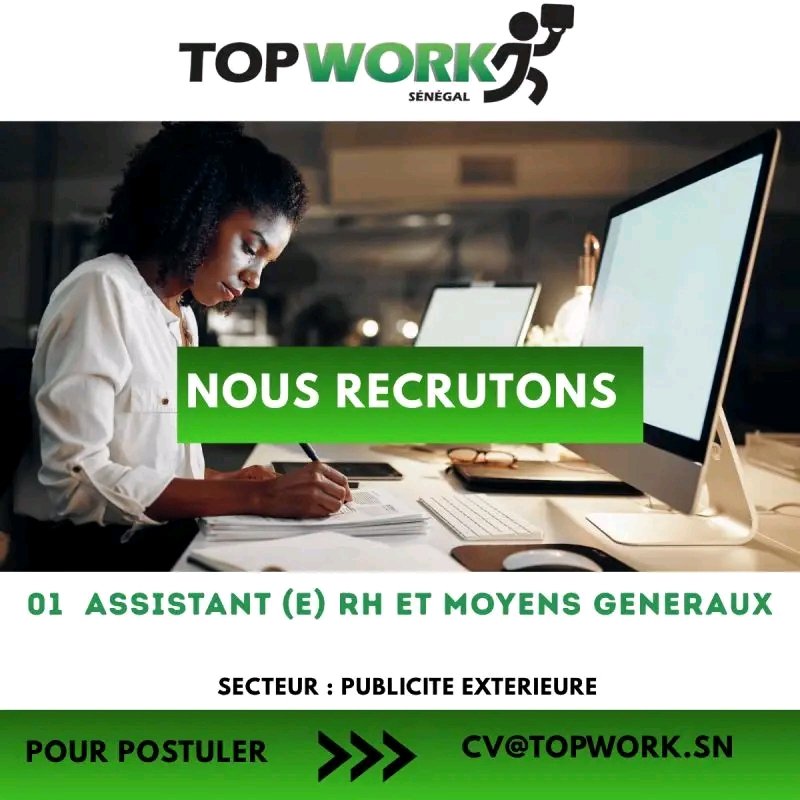 Recrutement dune Assistante RH