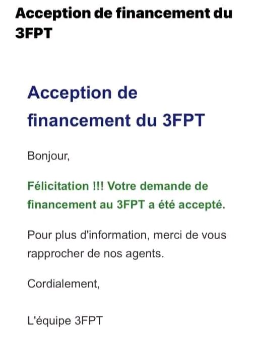 Bons de formation du 3FPT - Résultats disponibles par notification 2 1762176279588