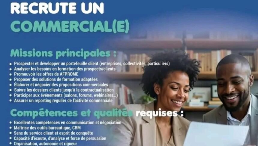 AFPROME recrute une Commerciale a Dakar