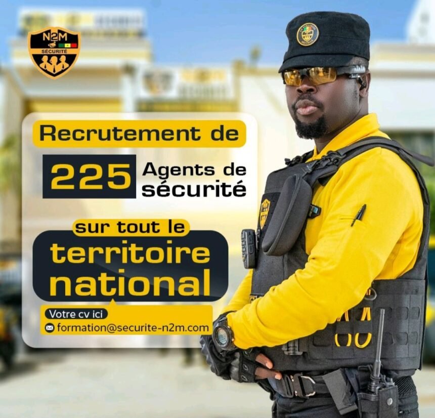 Recrutement massif de 225 agents de securite a travers le Senegal