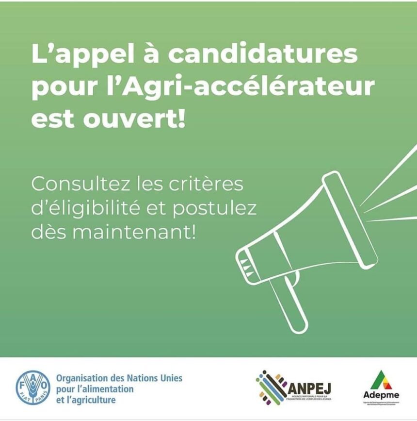 FAO et ADEPME lancent un Appel à candidatures : Agri-accélérateur 2.0 1 Agri accelerateur 2.0