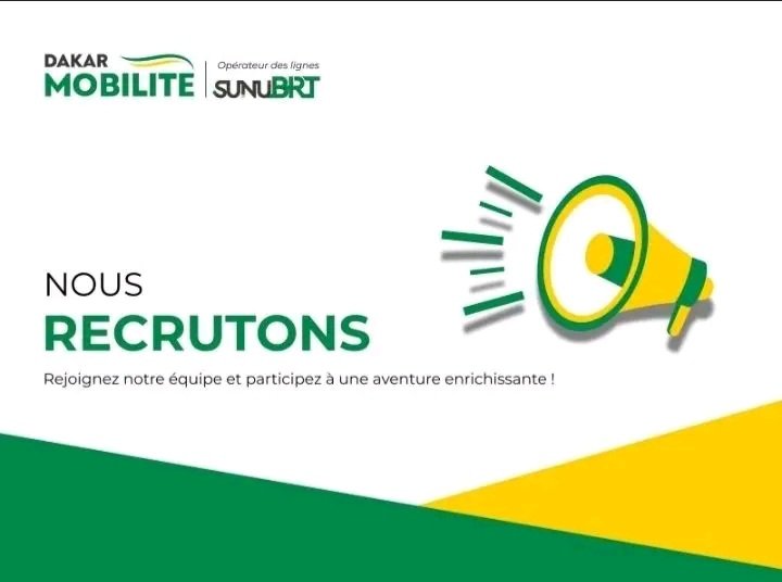 Dakar Mobilite BRT recrute un Referent Qualite de Service