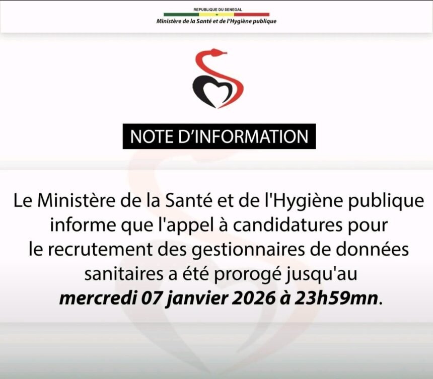 Le Ministère de la Santé et de l'Hygiène publique recrute 1 Le Ministere de la Sante et de lHygiene publique recrute