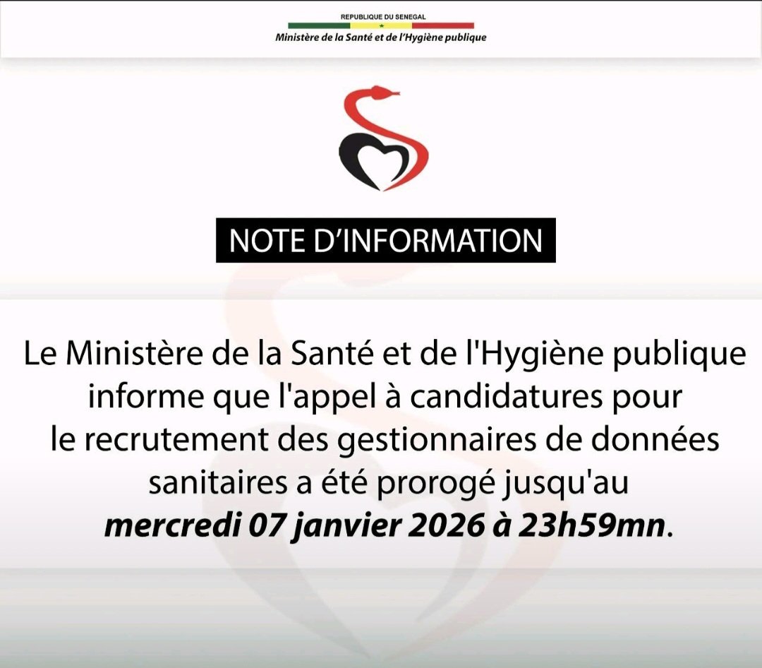 Le Ministere de la Sante et de lHygiene publique recrute