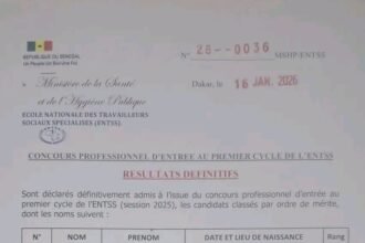 Resultats disponibles du Concours professionnel dentree a lENTSS 2026
