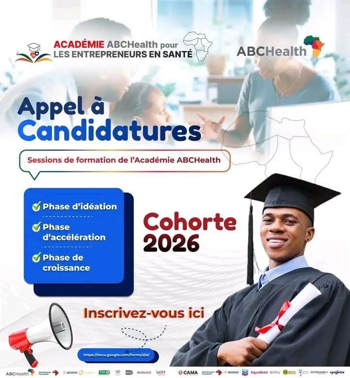 Appel à candidatures : Bourse ABCHealth Academy for Health Entrepreneurs 1 Appel a candidatures – ABCHealth Academy for Health Entrepreneurs