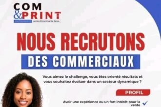 COM PRINT Multiservices recrute des commerciaux