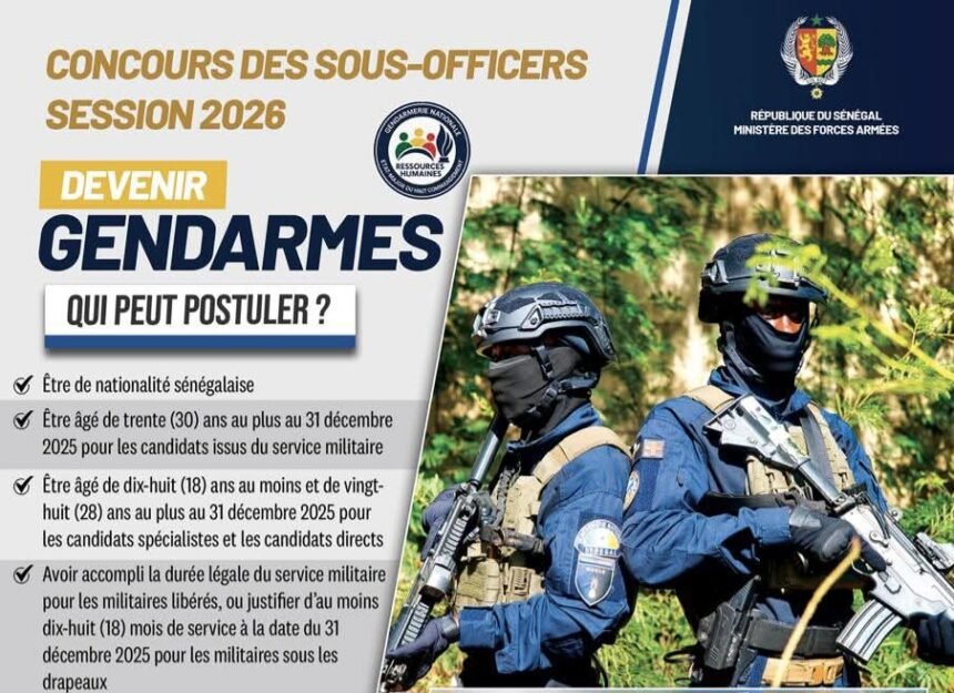 Concours Gendarmerie 2026