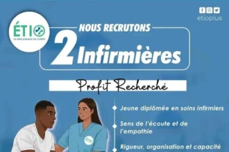 La clinique Etioplus recrute deux infirmieres