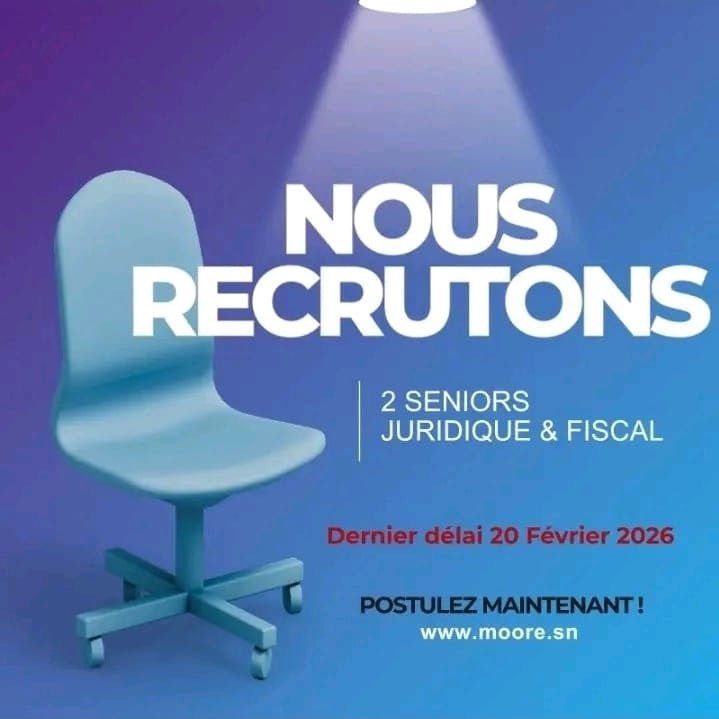 Moore Senegal recrute un consultant juridique et fiscal senior
