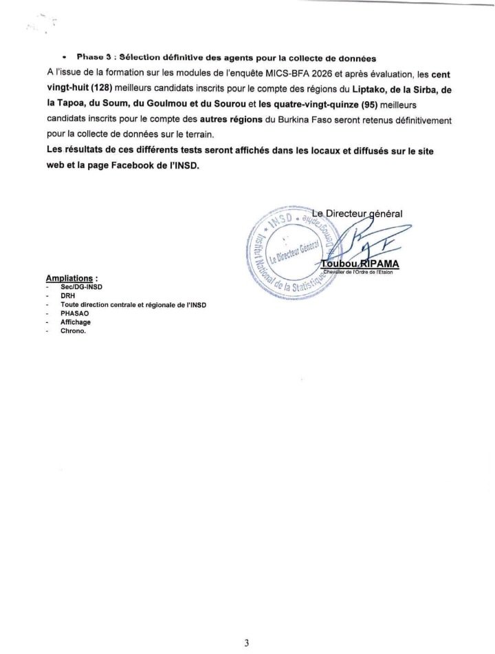 Burkina : Avis de recrutement de 128 Agents de collecte 5 Screenshot 20260214 180440 LinkedIn