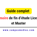 Memoire de fin detude Licence et Master