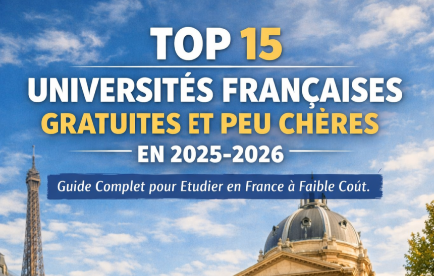 Top 15 Universites Francaises Gratuites et Peu Cheres en 2025 2026
