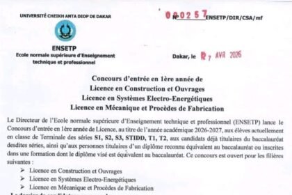 Concours ENSETP