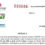 Concours dentree ENFHT 2026