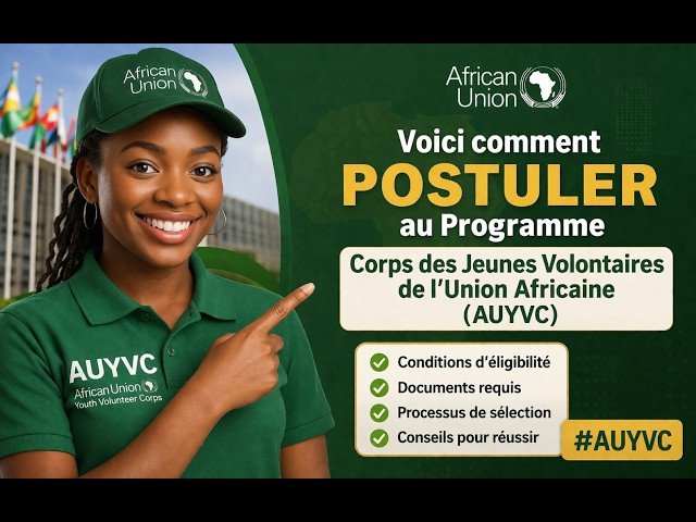 Avis de recrutement : Corps des jeunes volontaires de l’Union africaine (AU-YVC) jusqu'àu 26 avril 1 Corps des jeunes volontaires de lUnion africaine AU YVC