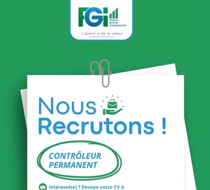 FGI Bourse recrute une Controleur Permanent