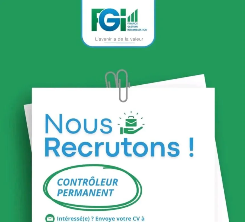 FGI Bourse recrute une Controleur Permanent