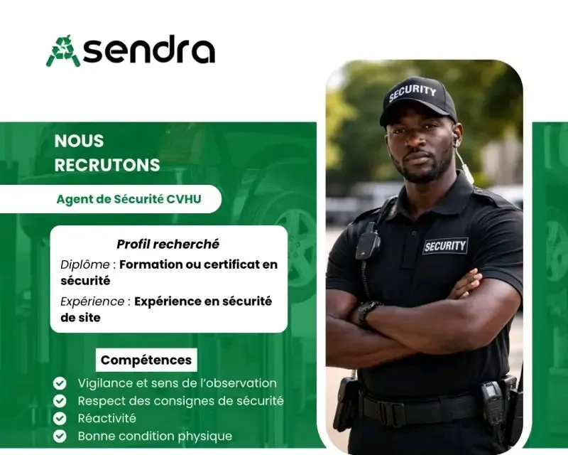 Sendra recrute des Agents de Securite
