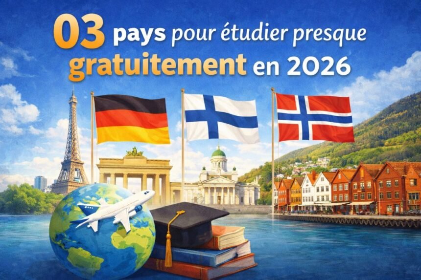 03 pays pour etudier presque gratuitement en 2026 sans bourse