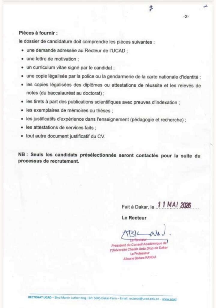 L’UCAD recrute un(e) Enseignant(e)-Chercheur(e) en Activités Socio-Éducatives 3 FB IMG 1778929890491