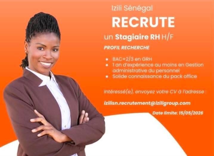 Izili Senegal recrute 01 stagiaire RH