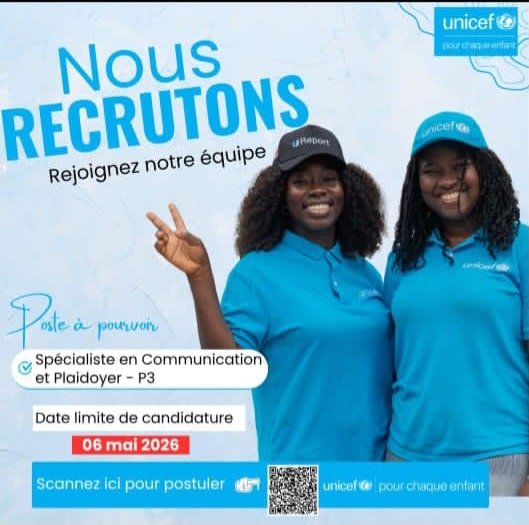 UNICEF recrute 01 Profil