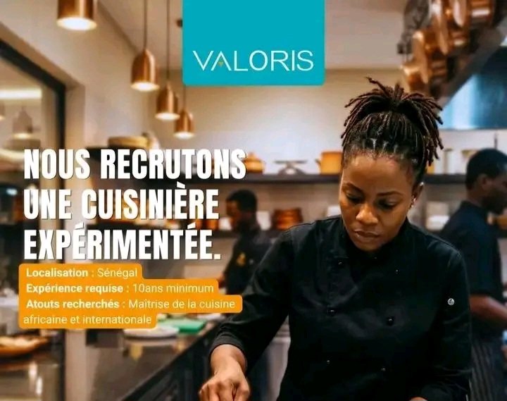 Valoris recrute une Cuisiniere