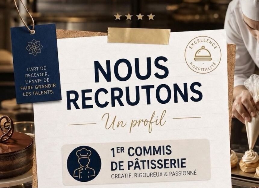 AXIL HOTEL recrute 01 Commis de patisserie