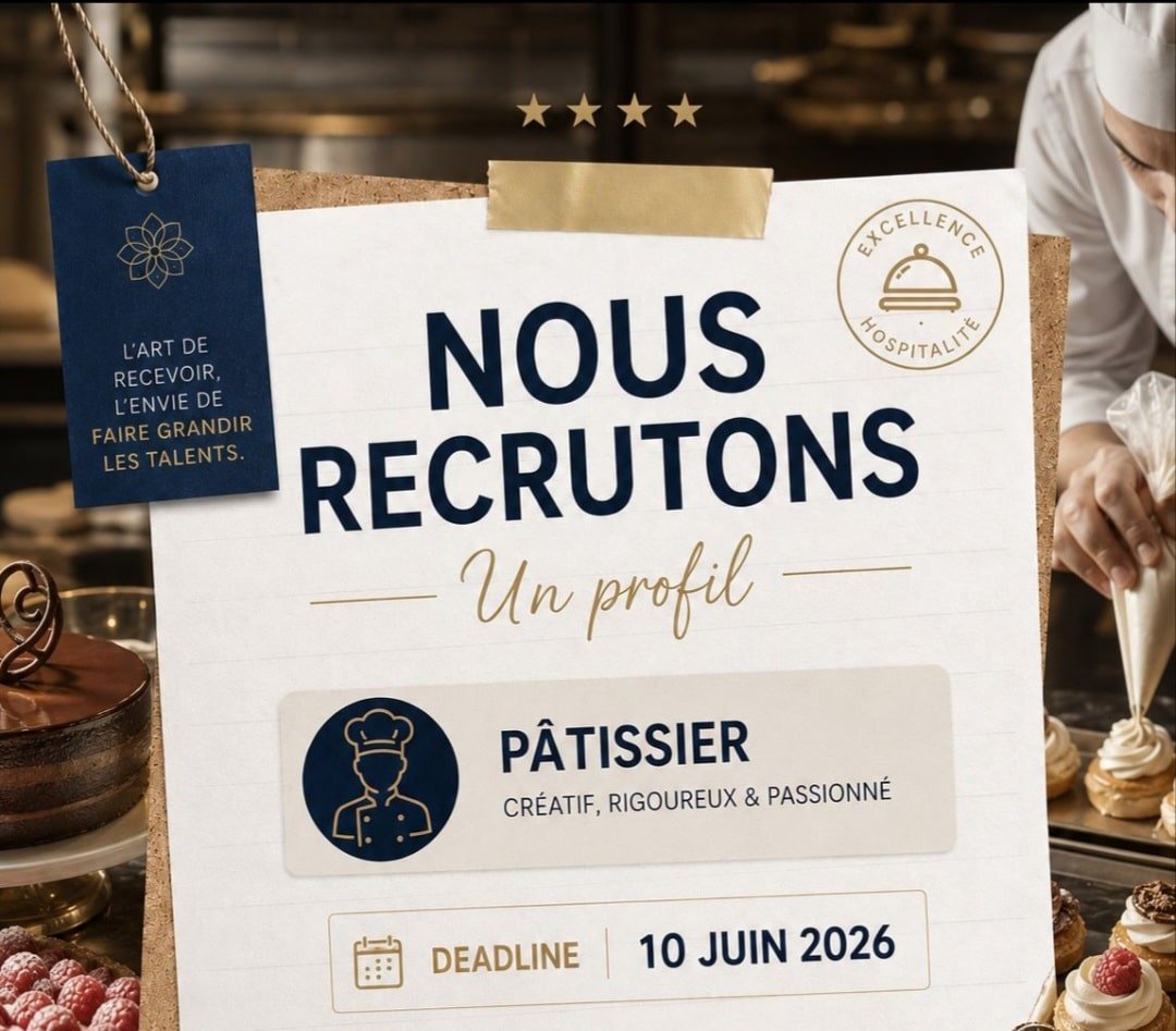 AXIL HOTEL recrute un Patissier