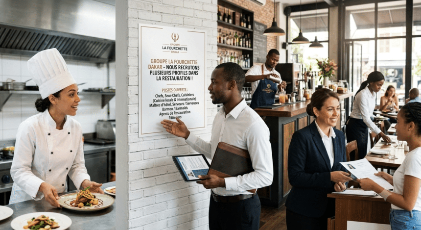 Groupe La Fourchette Dakar recrute plusieurs profils dans la restauration
