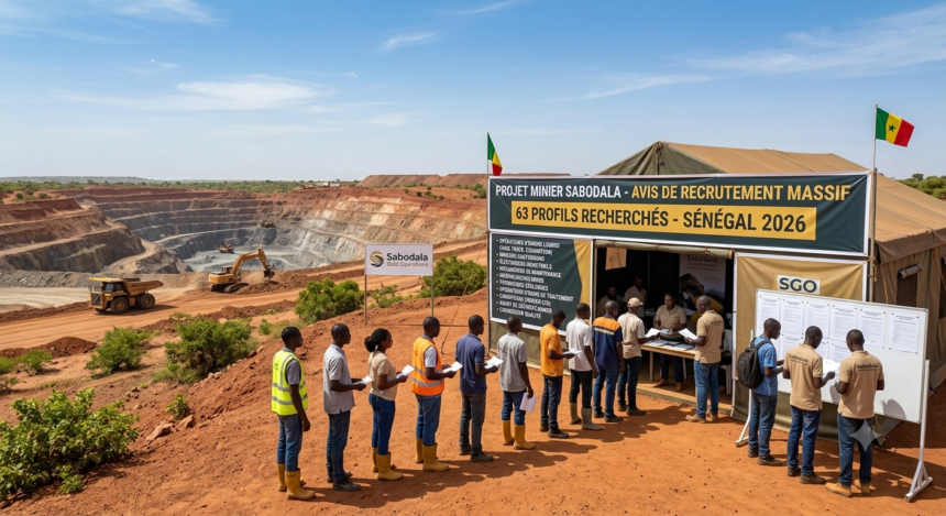 Projet minier a Sabodala Avis de recrutement massif de 63 profils au Senegal