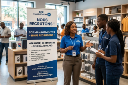 Top Management 24 recrute une Gerante de magasin Senegal