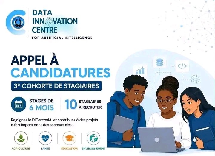 Avis de recrutement de 10 stagiaires au DiCentre4AI de lUCAD