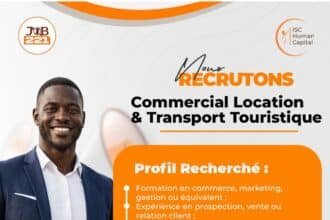 ISC Human Capital recrute un Commercial Location de Vehicules Transport Touristique a Dakar