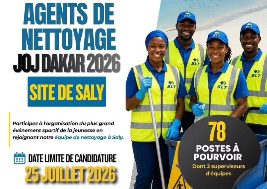 SLT recrute 78 agents de nettoyage a Saly