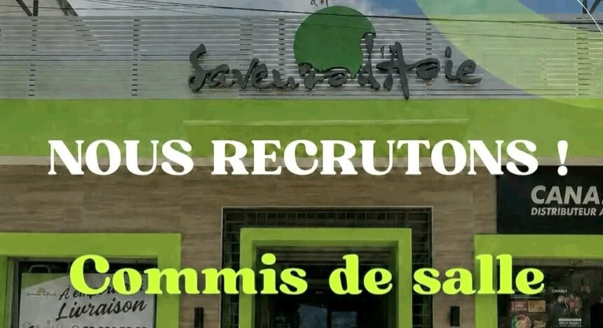 Saveurs dAsie recrute un Commis de Salle Senegal 2026
