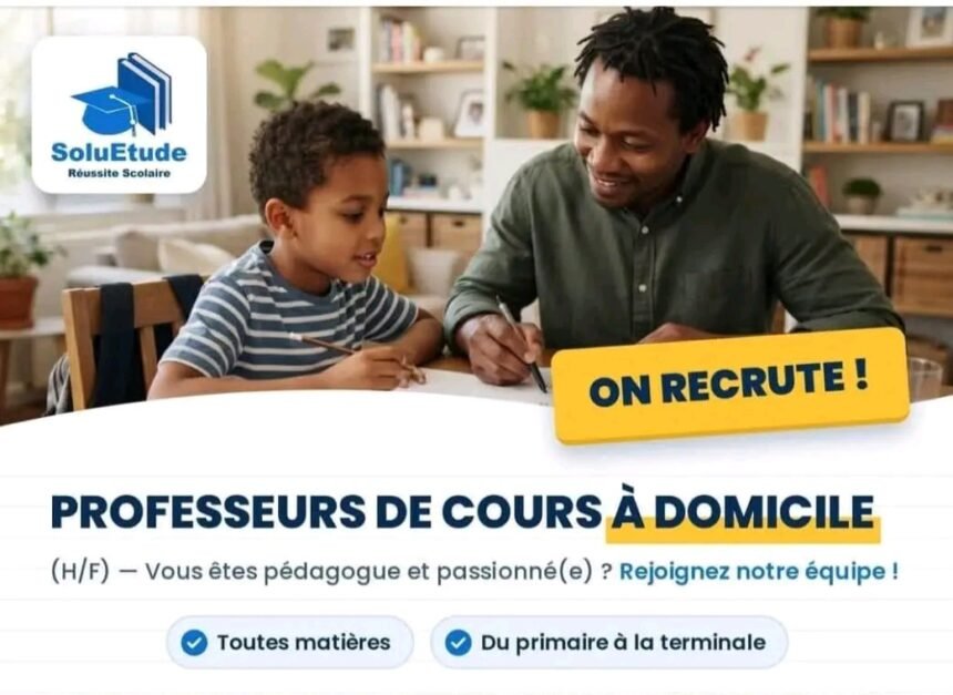 Soluetude recrute des professeurs de cours a domicile