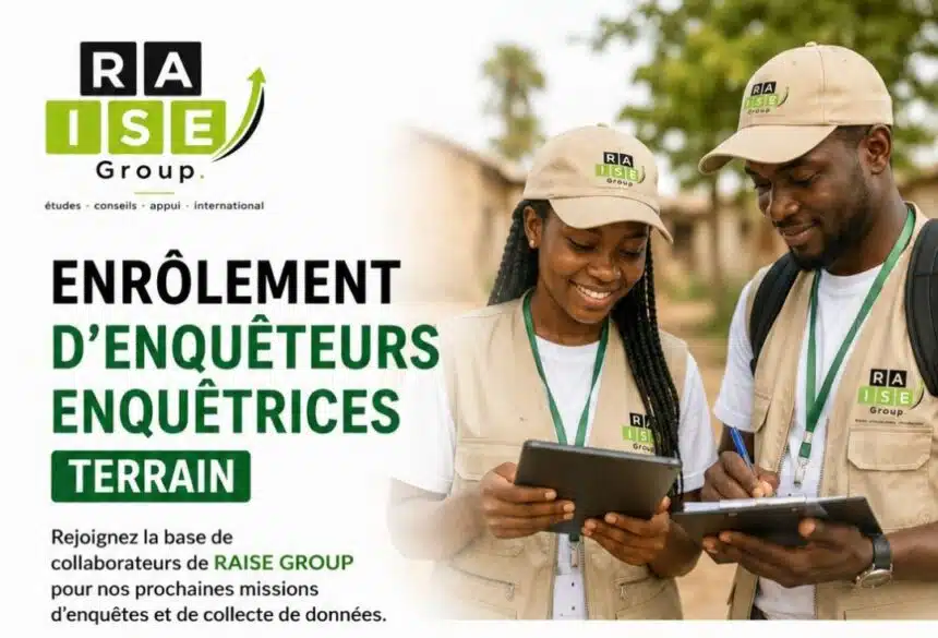 RAISE Group recherche plusieurs agents de collecte de donnees